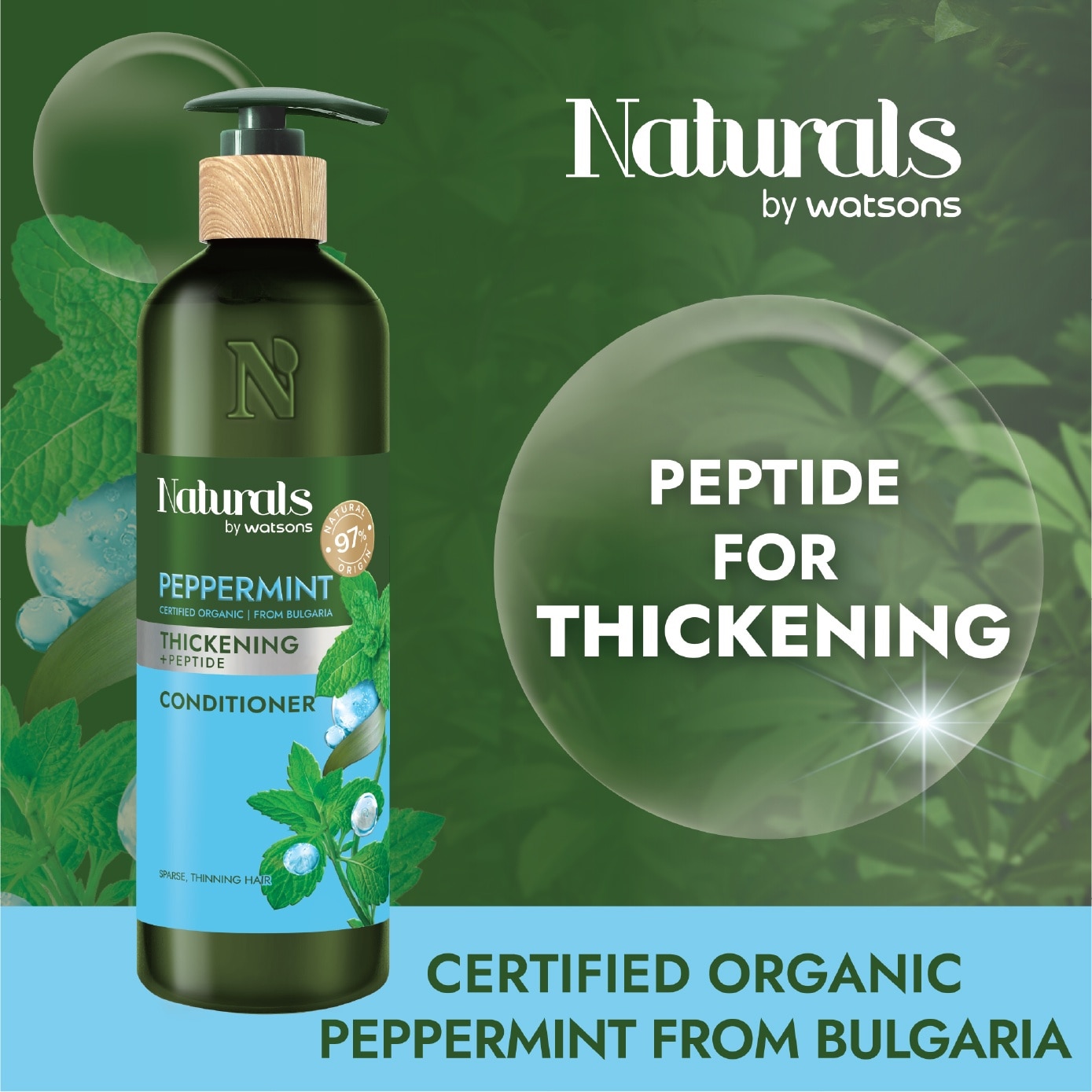 Peppermint + Peptide Thickening Conditioner 490ml image