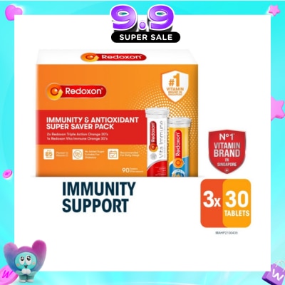 REDOXON - Immunity & Antioxidant Super Saver Packset consists Triple Action Orange 30s x 2 + Vita Immune Orange 30s x 1s image