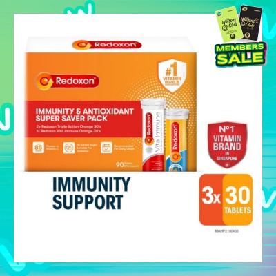 REDOXON Immunity & Antioxidant Super Saver Packset consists Triple Action Orange 30s x 2 + Vita Immune Orange 30s x 1s (Expiry: Nov`2025)
