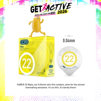 CARE - 22 Nipis Skin Thin Condoms 3s image