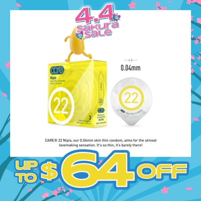 CARE - 22 Nipis Skin Thin Condoms 3s