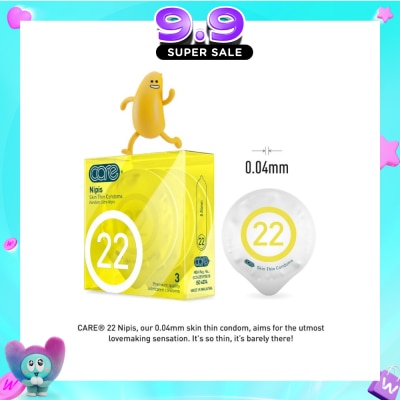 CARE - 22 Nipis Skin Thin Condoms 3s image