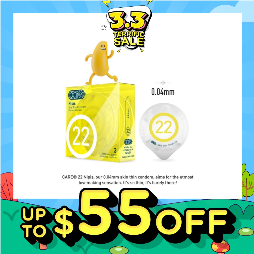 22 Nipis Skin Thin Condoms 3s