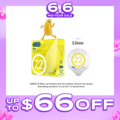 CARE - 22 Nipis Skin Thin Condoms 3s