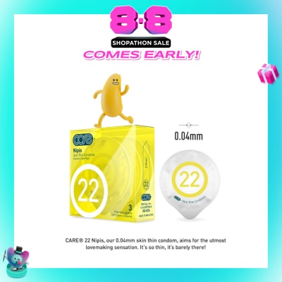 CARE - 22 Nipis Skin Thin Condoms 3s