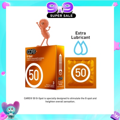 CARE - 50 G-Spot Tropical Flavoured G Condom (With Extra Lubricant) 3s image