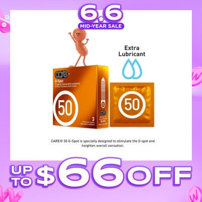 CARE - 50 G-Spot Tropical Flavoured G Condom (With Extra Lubricant) 3s