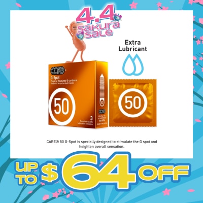 CARE - 50 G-Spot Tropical Flavoured G Condom (With Extra Lubricant) 3s