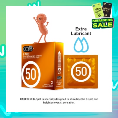CARE 50 G-Spot Tropical Flavoured G Condom (With Extra Lubricant) 3s