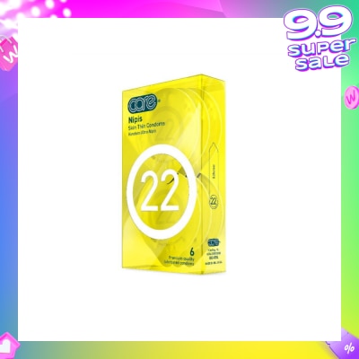 CARE 22 Nipis Skin Thin Condoms 6s