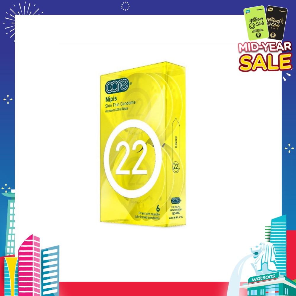 22 Nipis Skin Thin Condoms 6s