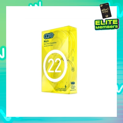 CARE 22 Nipis Skin Thin Condoms 6s