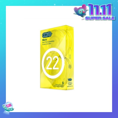 CARE 22 Nipis Skin Thin Condoms 6s