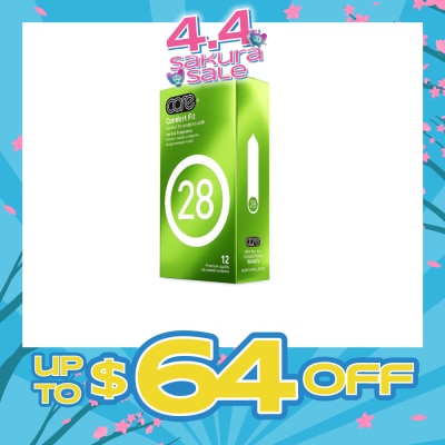 CARE - 28 Comfort Fit Vanilla Fragrance Condom (With Extra Lubricant) 12s