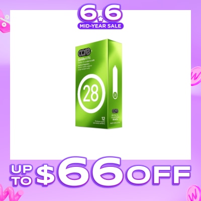 CARE - 28 Comfort Fit Vanilla Fragrance Condom (With Extra Lubricant) 12s