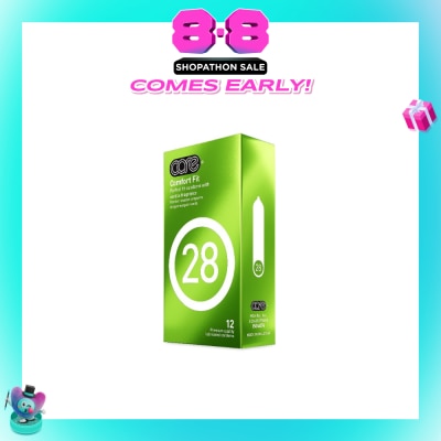 CARE - 28 Comfort Fit Vanilla Fragrance Condom (With Extra Lubricant) 12s