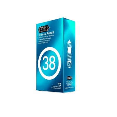 CARE 38 Ultimate Ribbed Vanilla Fragrance Condom (With Extra Lubricant) 12s