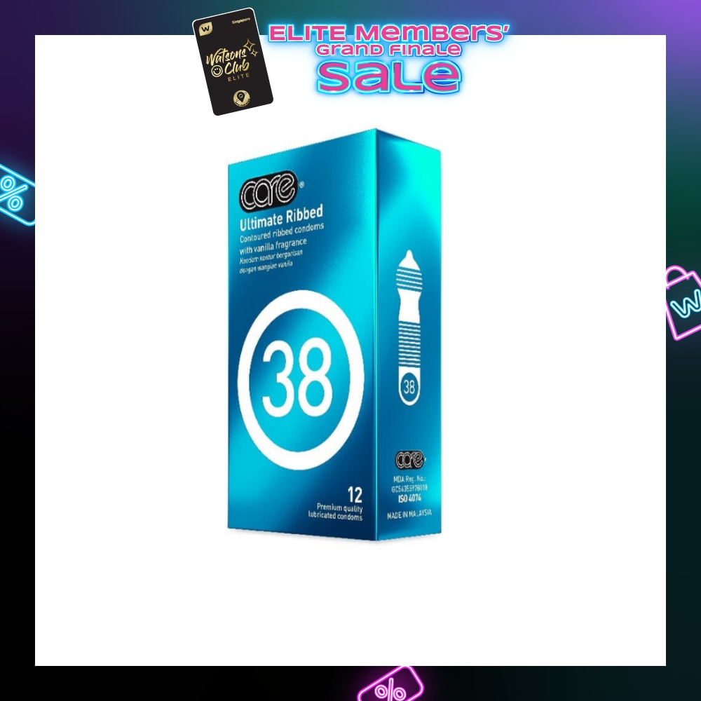 38 Ultimate Ribbed Vanilla Fragrance Condom (With Extra Lubricant) 12s