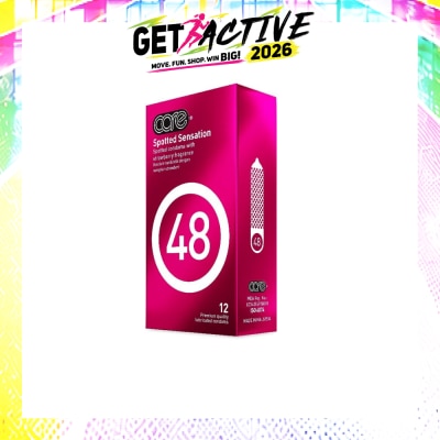 CARE - 48 Spotted Sensation Strawberry Fragrance Condom (With Extra Lubricant) 12s image