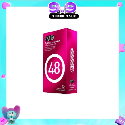 CARE - 48 Spotted Sensation Strawberry Fragrance Condom (With Extra Lubricant) 12s image