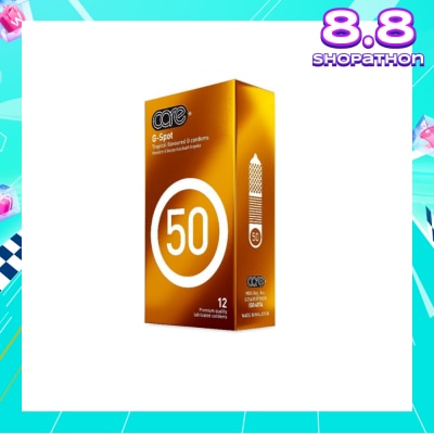 CARE 50 G-Spot Tropical Flavoured G Condom (With Extra Lubricant) 12s