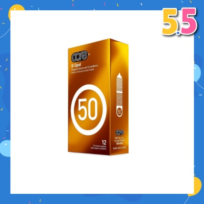CARE 50 G-Spot Tropical Flavoured G Condom (With Extra Lubricant) 12s