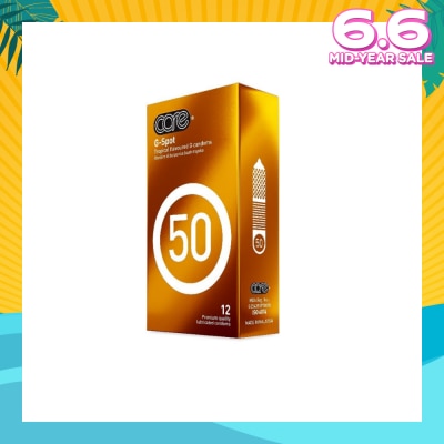 CARE 50 G-Spot Tropical Flavoured G Condom (With Extra Lubricant) 12s