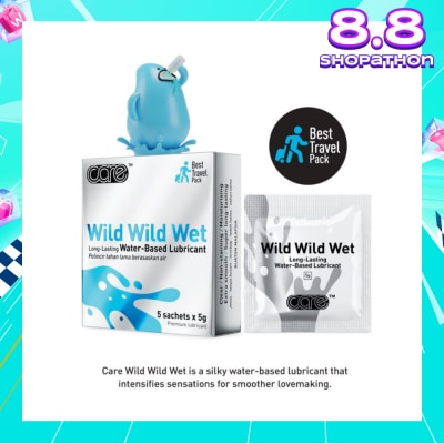 CARE Wild Wild Wet Long-Lasting Water-Based Lubricant (Best Travel Pack) 5g X 5s