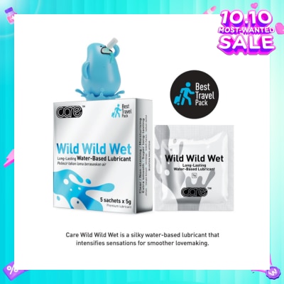 CARE Wild Wild Wet Long-Lasting Water-Based Lubricant (Best Travel Pack) 5g X 5s