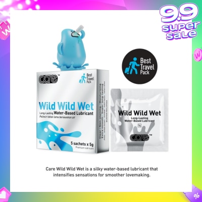 CARE Wild Wild Wet Long-Lasting Water-Based Lubricant (Best Travel Pack) 5g X 5s