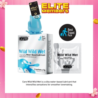 CARE Wild Wild Wet Long-Lasting Water-Based Lubricant (Best Travel Pack) 5g X 5s