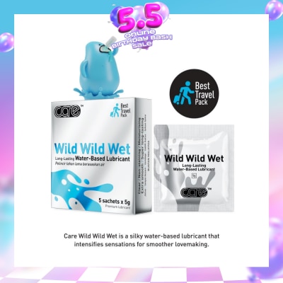 CARE - Wild Wild Wet Long-Lasting Water-Based Lubricant (Best Travel Pack) 5g X 5s