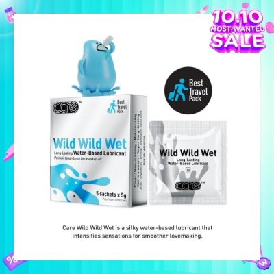 CARE Wild Wild Wet Long-Lasting Water-Based Lubricant (Best Travel Pack) 5g X 5s