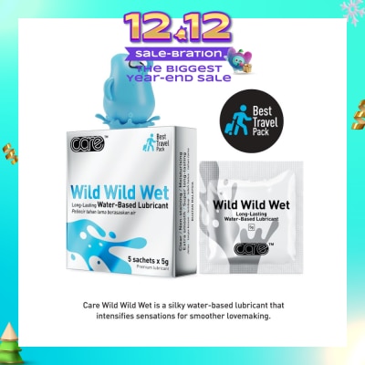 CARE Wild Wild Wet Long-Lasting Water-Based Lubricant (Best Travel Pack) 5g X 5s