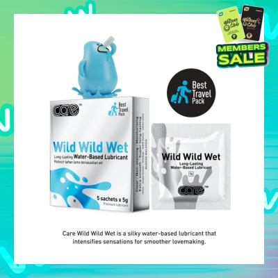 CARE Wild Wild Wet Long-Lasting Water-Based Lubricant (Best Travel Pack) 5g X 5s