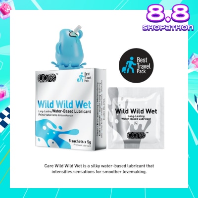 CARE Wild Wild Wet Long-Lasting Water-Based Lubricant (Best Travel Pack) 5g X 5s
