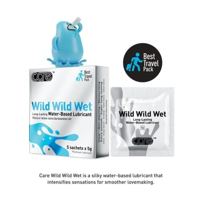 CARE Wild Wild Wet Long-Lasting Water-Based Lubricant (Best Travel Pack) 5g X 5s