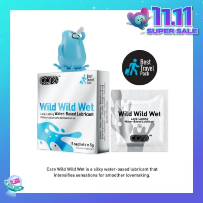 CARE Wild Wild Wet Long-Lasting Water-Based Lubricant (Best Travel Pack) 5g X 5s