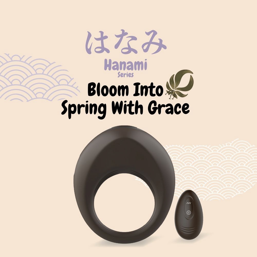 Hanami Higanbana Vibrating Penile Ring Soft Silicone 1s