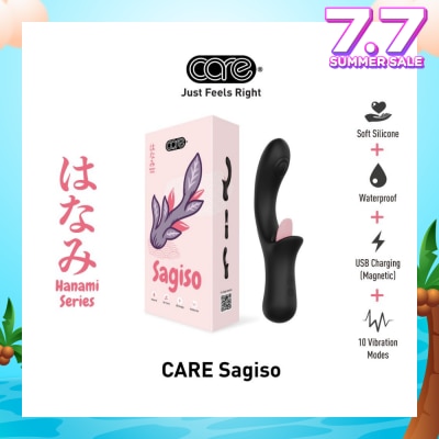 CARE Hanami Sagiso Lick & Tap Massager Soft Silicone (Waterproof & 10 Vibration Modes) 1s