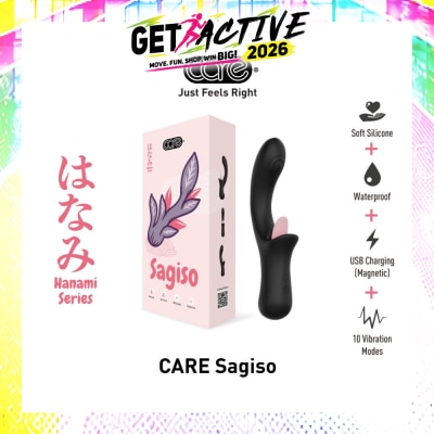 CARE - Hanami Sagiso Lick & Tap Massager Soft Silicone (Waterproof & 10 Vibration Modes) 1s image
