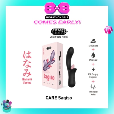 CARE - Hanami Sagiso Lick & Tap Massager Soft Silicone (Waterproof & 10 Vibration Modes) 1s