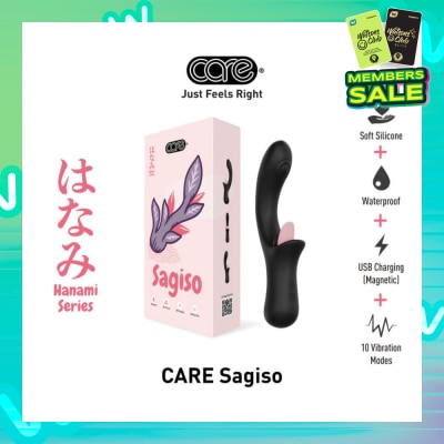 CARE Hanami Sagiso Lick & Tap Massager Soft Silicone (Waterproof & 10 Vibration Modes) 1s