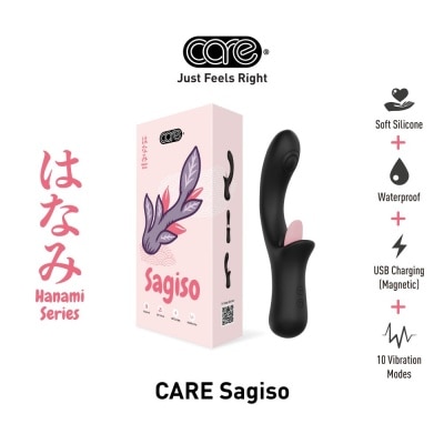 CARE Hanami Sagiso Lick & Tap Massager Soft Silicone (Waterproof & 10 Vibration Modes) 1s