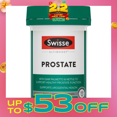 SWISSE Ultiboost Prostate Tablet (Supports Healthy Prostate Function + Maintains Healthy Male Reproductive System) 50s (Expiry: Jul`2026)