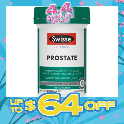 SWISSE - Ultiboost Prostate Tablet (Supports Healthy Prostate Function  + Maintains Healthy Male Reproductive System) 50s (Expiry: Jul`2026)
