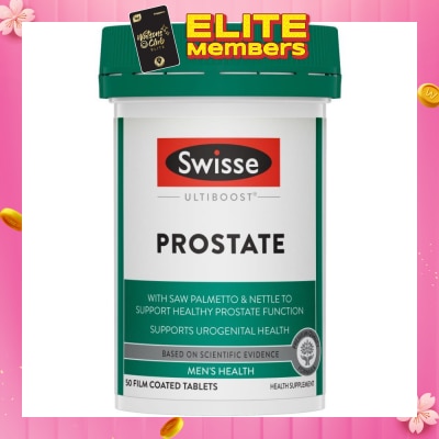 SWISSE Ultiboost Prostate Tablet (Supports Healthy Prostate Function  + Maintains Healthy Male Reproductive System) 50s (Expiry: Jul`2026)
