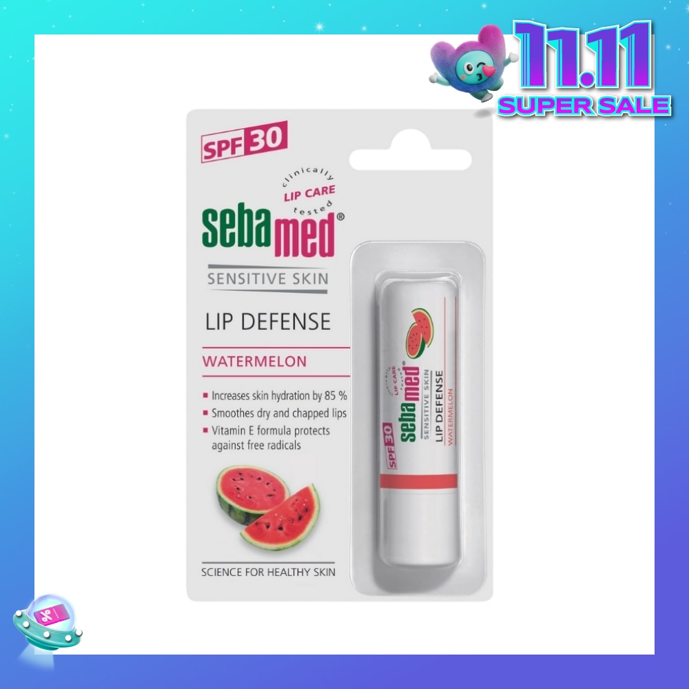 Lip Defense SPF30 Watermelon (Smoothes Dry & Chapped Lips) 1s (Expiry: Aug`2026)