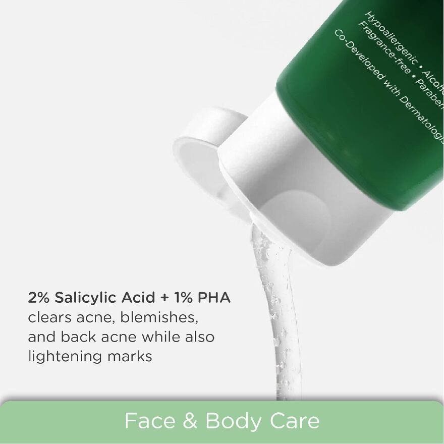 Sebumclar Face & Body Microfoliant Gel Cleanser (2% BHA + pHA + Decongests Skin To Clear & Prevent Acne) 200ml