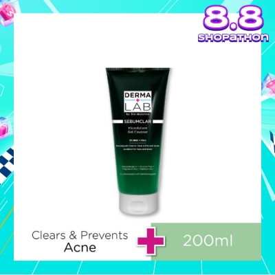 DERMA LAB Sebumclar Face & Body Microfoliant Gel Cleanser (2% BHA + pHA + Decongests Skin To Clear & Prevent Acne) 200ml